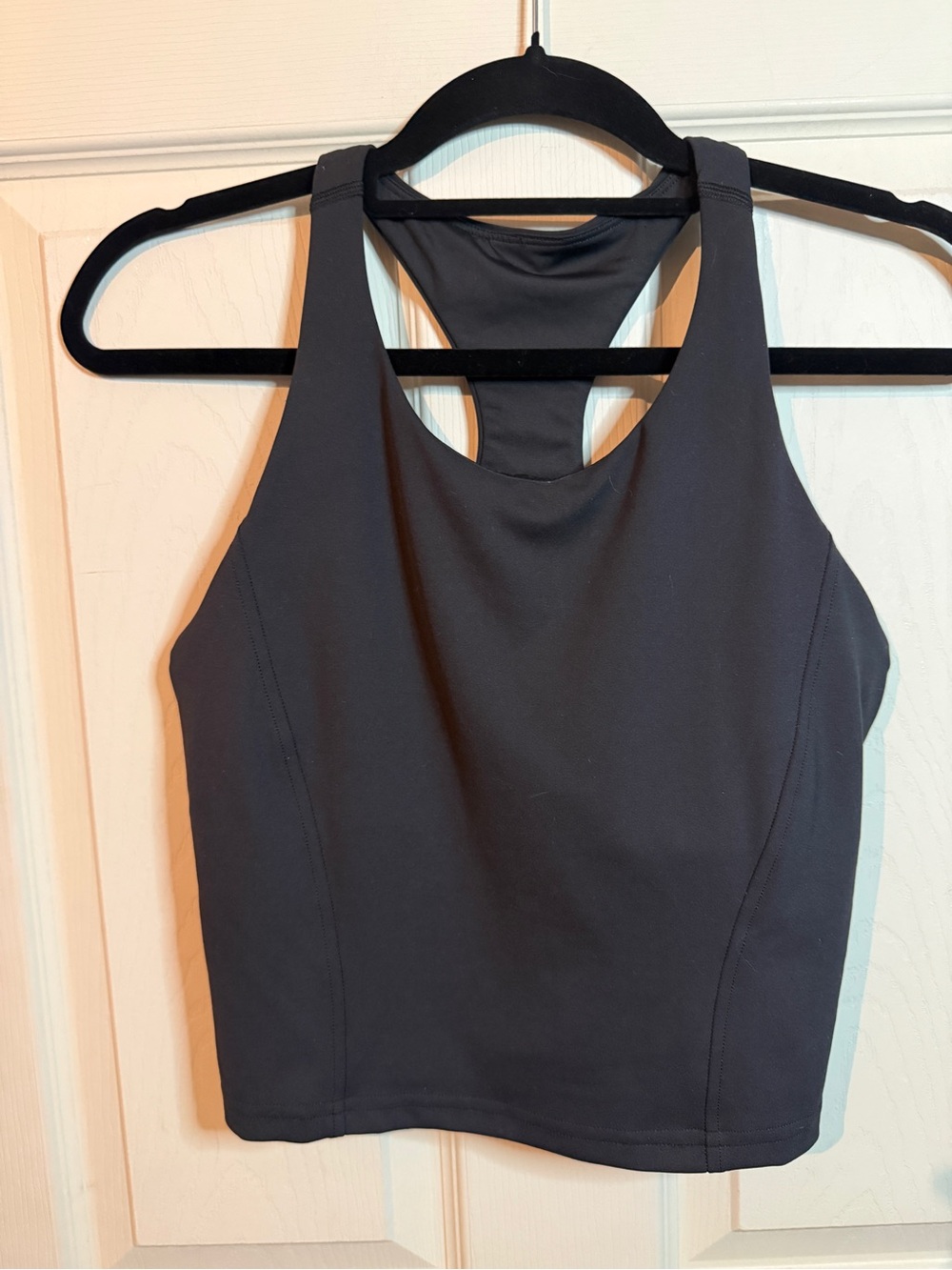 Lululemon Black Racerback Women's Crop Tank Top Size 8